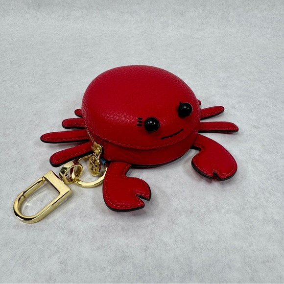 TORY BURCH Carl The Crab Keyfob Coin Purse Bag Charm - 39132 - Picture 4 of 11